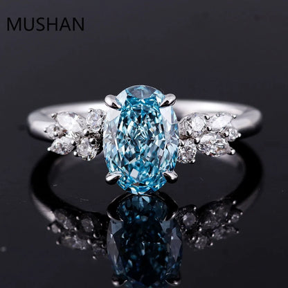 MUSHAN Luxury Custom 14K 18K Gold Rings Band Jewelry With Moissanite Diamond Lab Grown Gemstones Diamond Wedding Ring For Women