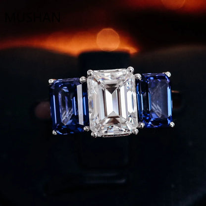 MUSHAN Luxury Custom 14K 18K Gold Rings Band Jewelry With Moissanite Diamond Lab Grown Gemstones Diamond Wedding Ring For Women