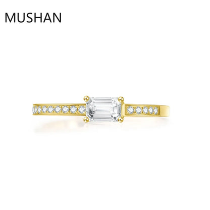MUSHAN Luxury Custom 14K 18K Gold Rings Band Jewelry With Moissanite Diamond Lab Grown Gemstones Diamond Wedding Ring For Women