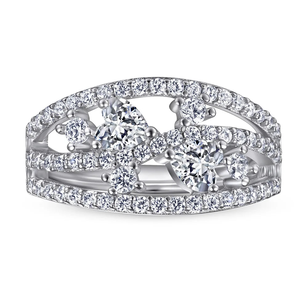 Anillo de plata de ley 925 MuShan Luxury Jewelry con circonita cúbica de grado 7A, corte cojín, joyería fina para mujer para oficina, chapado en oro auténtico