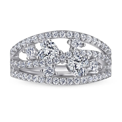 Anillo de plata de ley 925 MuShan Luxury Jewelry con circonita cúbica de grado 7A, corte cojín, joyería fina para mujer para oficina, chapado en oro auténtico