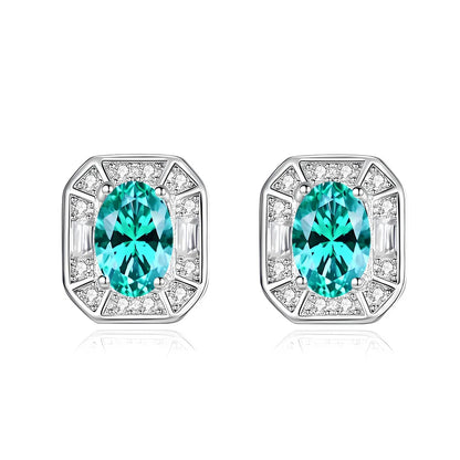 MuShan Luxury Jewelry 925 Sterling Silver Dangling Earrings Sparkling Moissanite Bridal Party Ladies 18K Gold Plated MST Patent