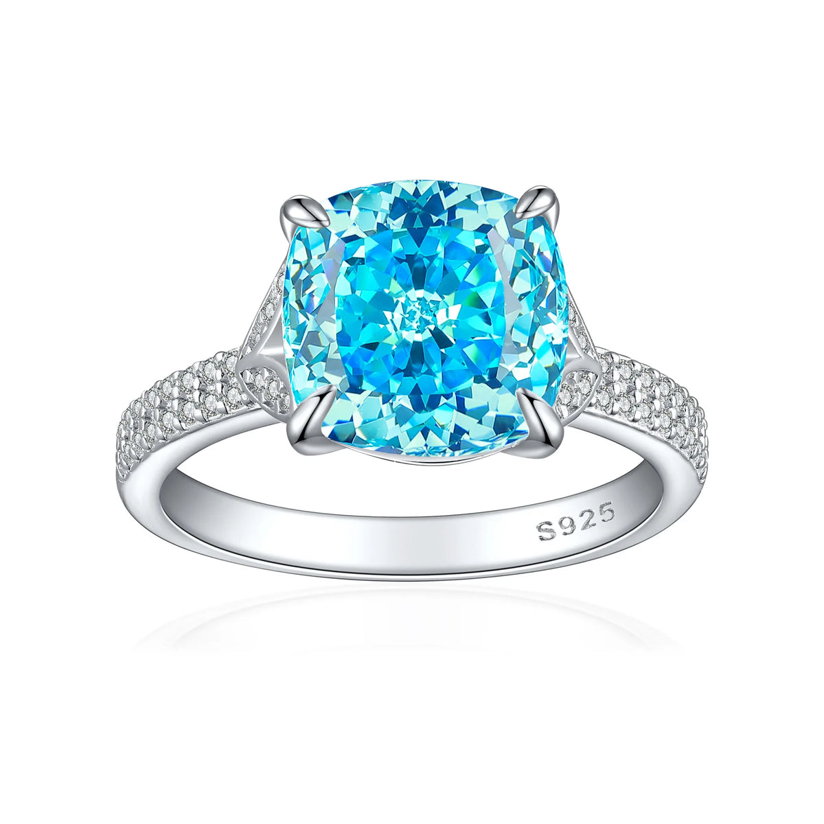 Anillo de plata de ley 925 de MuShan Jewelry, alianza de boda, diamante de alto carbono, regalo para mejor amiga, regalo para novia, anillos para mujer, joyería fina