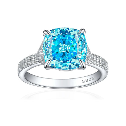 Anillo de plata de ley 925 de MuShan Jewelry, alianza de boda, diamante de alto carbono, regalo para mejor amiga, regalo para novia, anillos para mujer, joyería fina