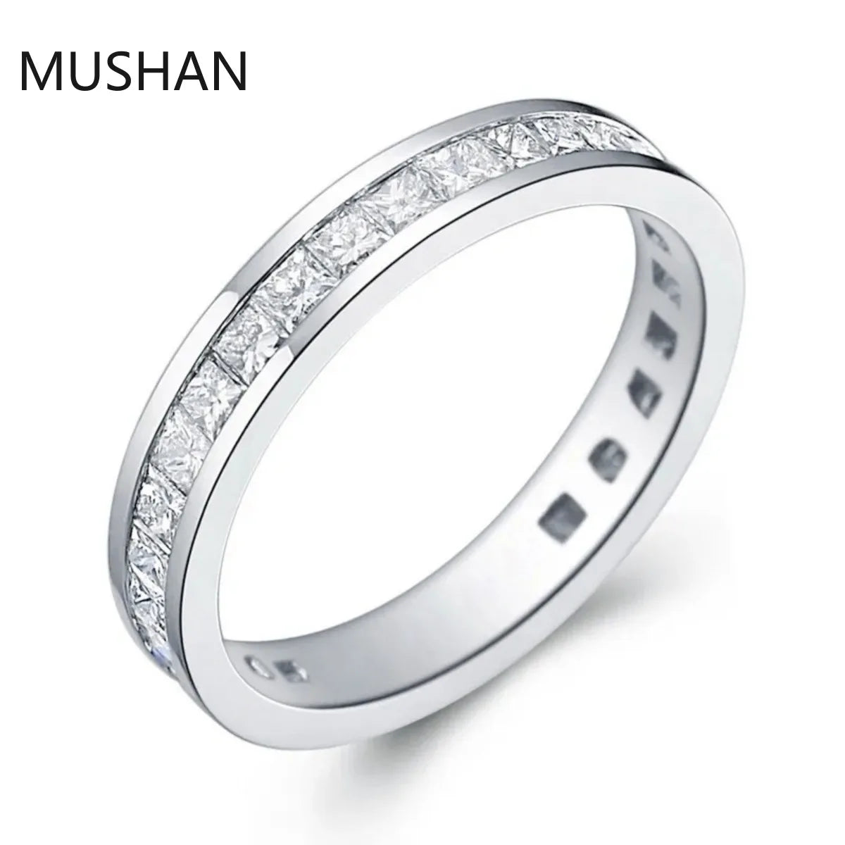 MUSHAN Luxury Custom 14K 18K Gold Rings Band Jewelry With Moissanite Diamond Lab Grown Gemstones Diamond Wedding Ring For Women