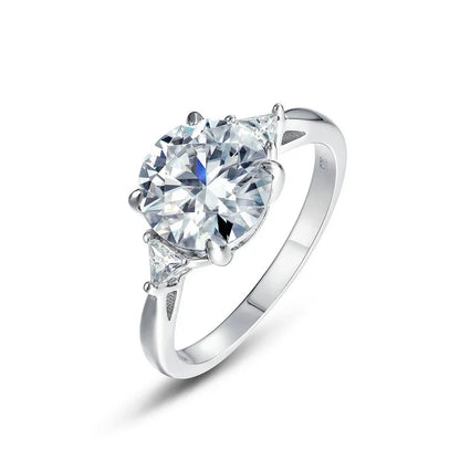 MuShan Brand Jewelry 925 Sterling Silver Rings Band Moissanite Diamond Rings Wedding D Color VVS1 Women MST Patent Fine Jewelry