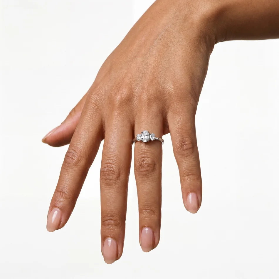 MUSHAN Custom Luxury Diamond Rings Jewelry IGI Certificated for Women 925 Sterling Silver Lab Grown Diamond Ring Band HPHT CVD