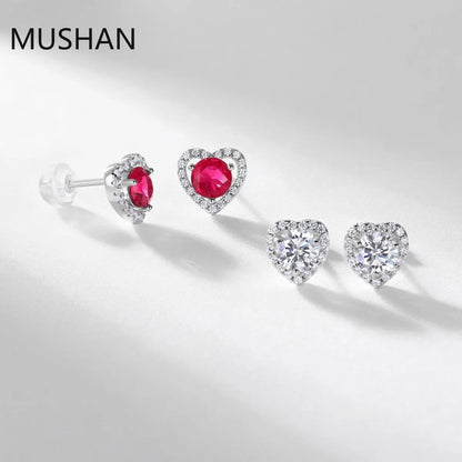MUSHAN Bijoux de luxe boucles d'oreilles puces en argent sterling S925 pour femmes, boucles d'oreilles à tige avec émeraude de culture certifiée GRC