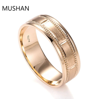 MUSHAN Luxury Custom 14K 18K Gold Rings Band Jewelry With Moissanite Diamond Lab Grown Gemstones Diamond Wedding Ring For Women