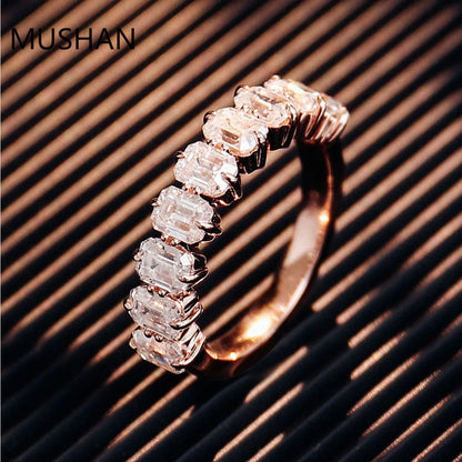 MUSHAN Luxury Custom 14K 18K Gold Rings Band Jewelry With Moissanite Diamond Lab Grown Gemstones Diamond Wedding Ring For Women