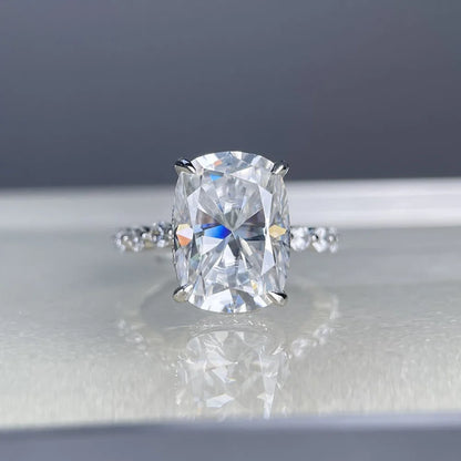 MUSHAN Luxury Jewelry 925 Sterling Silver Ring Band Women GRA Certificated Moissanite Diamond Emerald D Color Rings Fine Jewelry