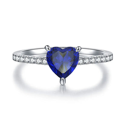 Anillo de diamantes amarillos en forma de corazón MUSHAN Luxury Jewelry, anillo de plata pura S925 con encanto femenino
