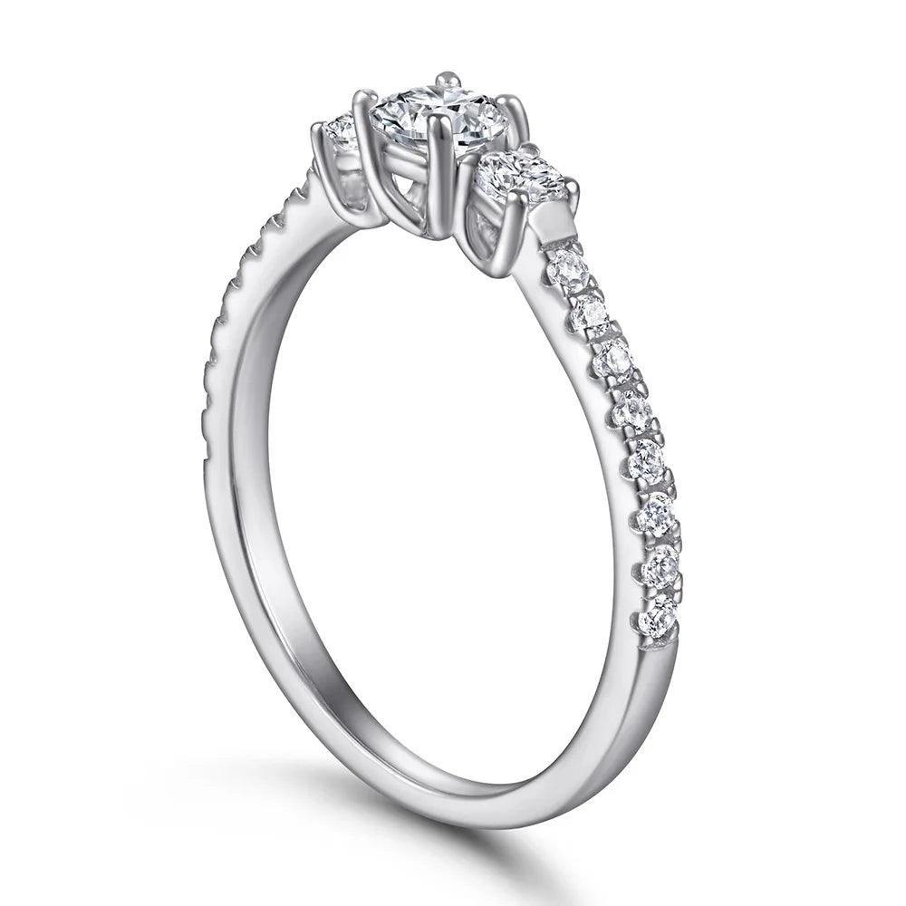 Bague de mariage MuShan Jewelry en argent sterling 925 avec diamant haute teneur en carbone, style minimaliste, cadeau pour femme, bijoux raffinés