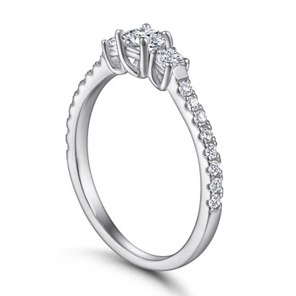 Bague de mariage MuShan Jewelry en argent sterling 925 avec diamant haute teneur en carbone, style minimaliste, cadeau pour femme, bijoux raffinés