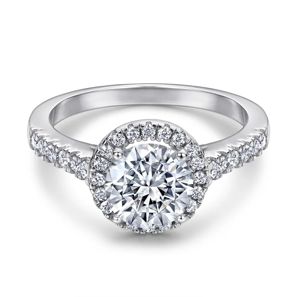 MuShan Jewelry 925 Sterling Silver Ring Wedding Band High Carbon Diamond Vintage Style Gift  Her Women Rings Fine Jewelry