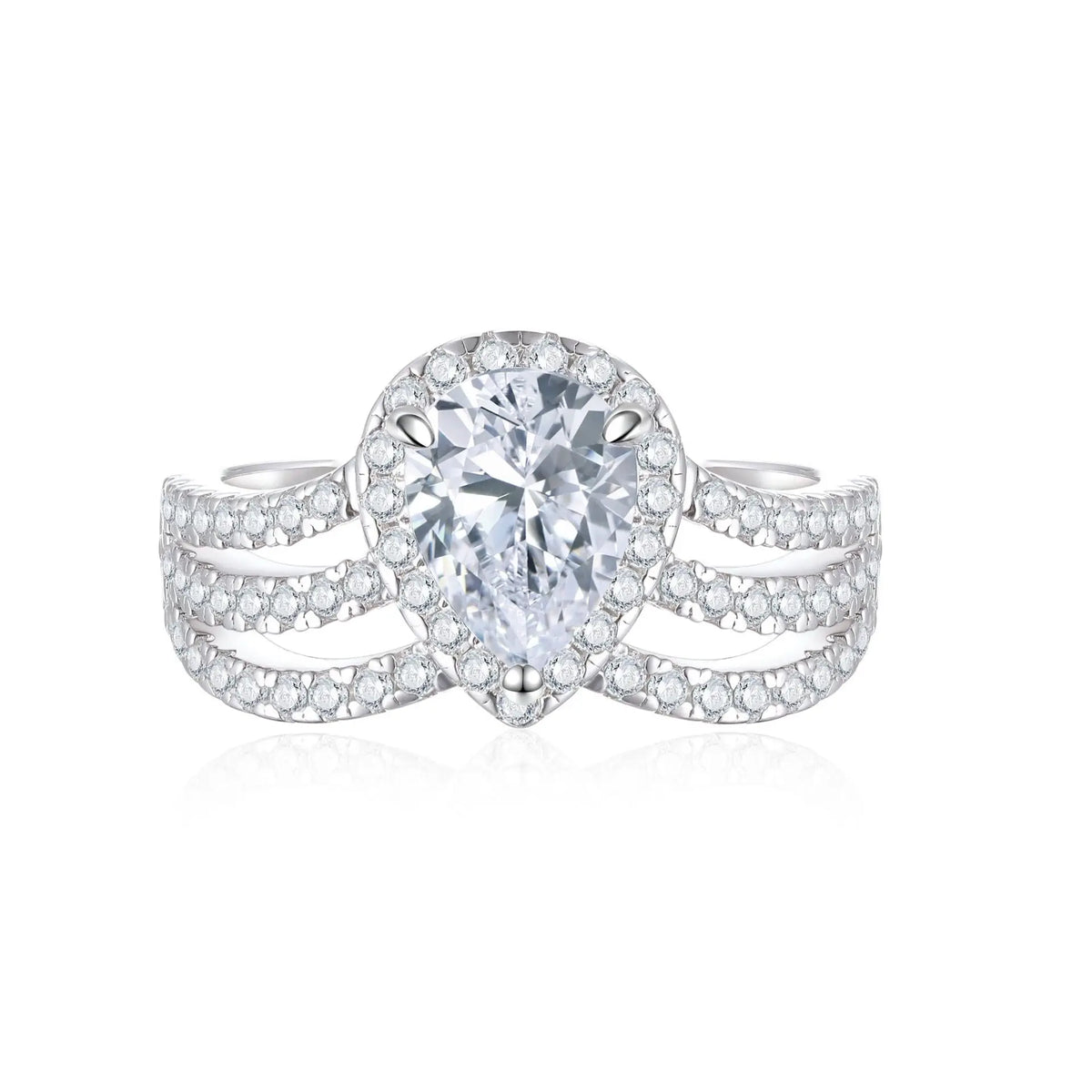 MuShan Designer Jewelry 925 Sterling Silver Ring Zircon 5A Marquise Bridal Party for Fiancee Rhodium Plated Fine Jewelry Rings