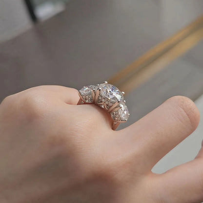 MUHAN Luxury Jewelry  925 Sterling Silver Ring Wedding Band  Women GRA Certificate Moissanite Diamond Rings D Color Fine Jewelry