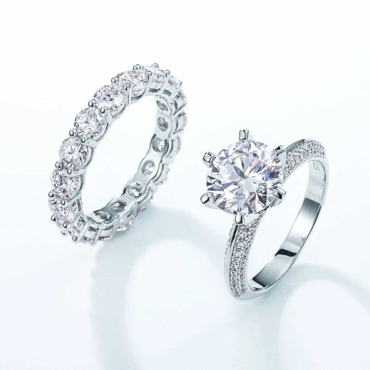 MUHAN Luxury Jewelry  925 Sterling Silver Ring Wedding Band  Women GRA Certificate Moissanite Diamond Rings D Color Fine Jewelry