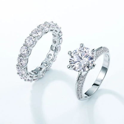 MUHAN Luxury Jewelry  925 Sterling Silver Ring Wedding Band  Women GRA Certificate Moissanite Diamond Rings D Color Fine Jewelry