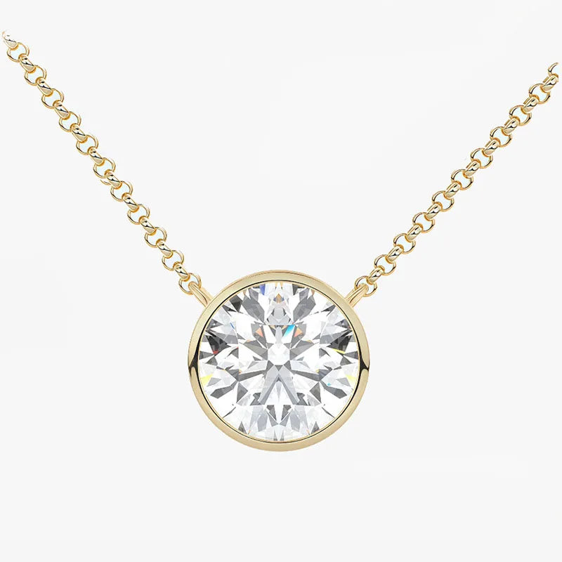 MUSHAN Bespoke Jewelry 925 Sterling Silver Necklace Moissanite D Color VVS Fine Opulent 925 Sterling Silver Pendants Diamond