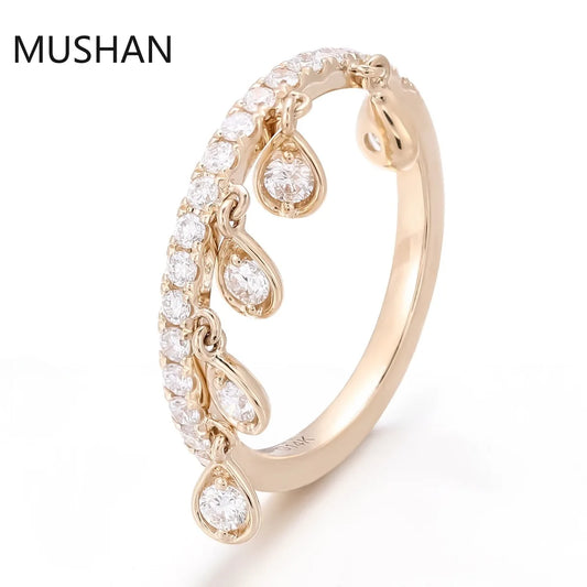 MUSHAN Luxury Custom 14K 18K Gold Rings Band Wedding Jewelry Luxury IGI Certificated Lab Grown Diamond Ring For Women Gifts
