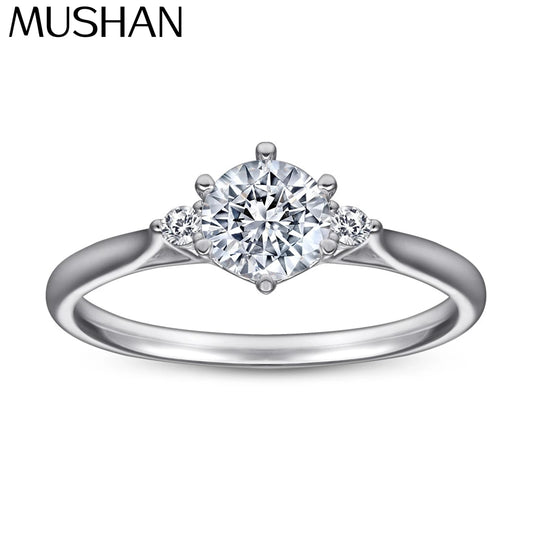 Anillos de compromiso de plata de ley 925 de MuShan Jewelry, con circonita cúbica 7A, anillos de boda para mujer, regalo para mujer