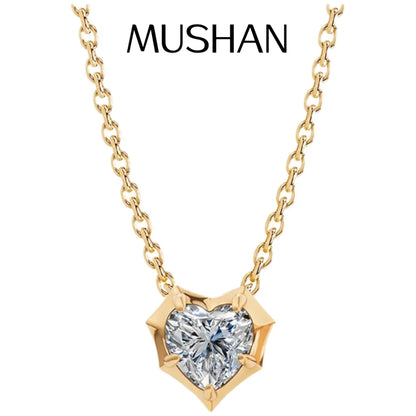 MUSHAN Luxury Jewelry 925 Sterling Silver Necklace Pendant Women 2ctw Moissanite Diamond D Color VVS Luxury Necklace Accessories