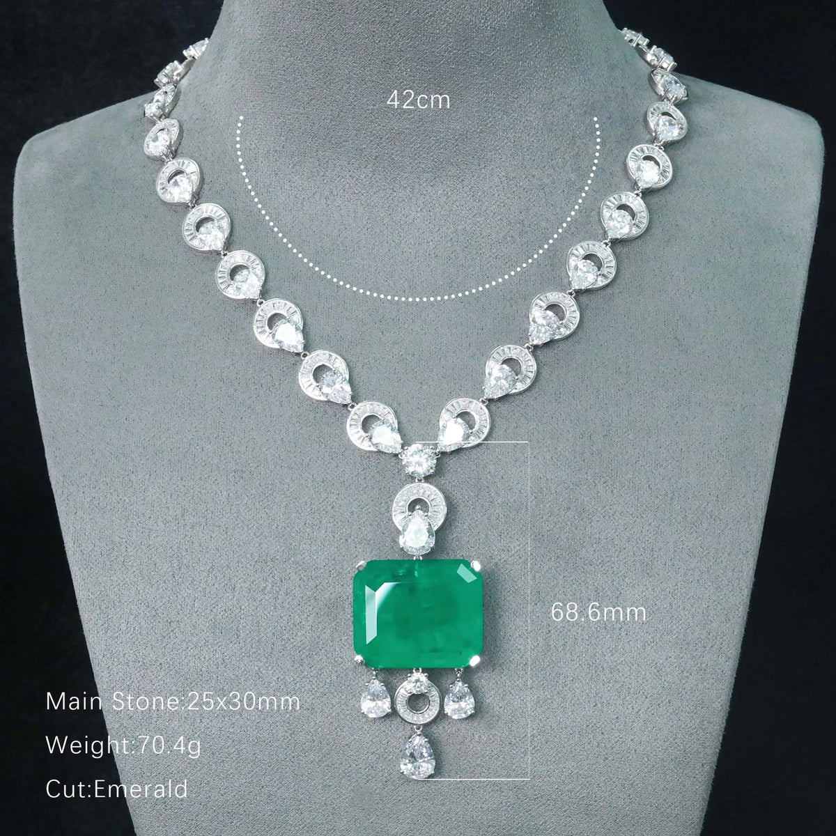 MuShan Jewelry 925 Sterling Silver Necklace Fine HCD Diamond High Carbon Diamond 925 Sterling Silver Necklace Accessories