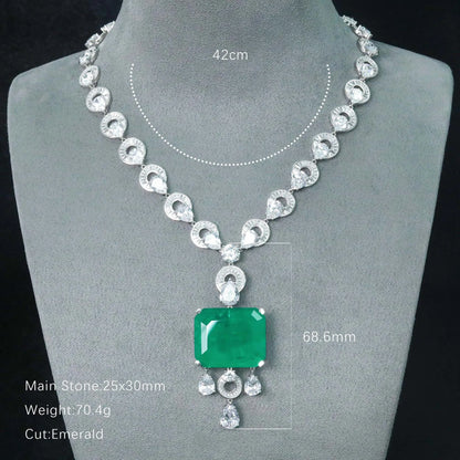 MuShan Jewelry 925 Sterling Silver Necklace Fine HCD Diamond High Carbon Diamond 925 Sterling Silver Necklace Accessories