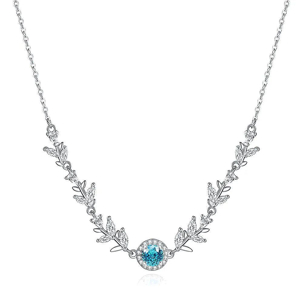 MuShan Jewelry 925 Sterling Silver Necklace Pendant Chain HCD Diamonds Daughter Gift Statement Jewelry Women Necklaces Jewelry
