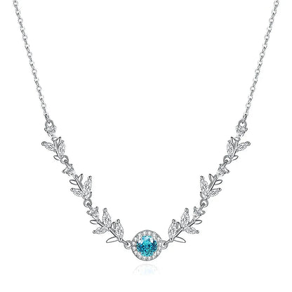 MuShan Jewelry 925 Sterling Silver Necklace Pendant Chain HCD Diamonds Daughter Gift Statement Jewelry Women Necklaces Jewelry