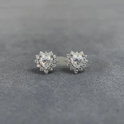 MuShan Luxury Jewelry 925 Sterling Silver Earrings Drop 1CT Moissanite Christmas 18K Gold Plated Women MST Patent Earring Drop