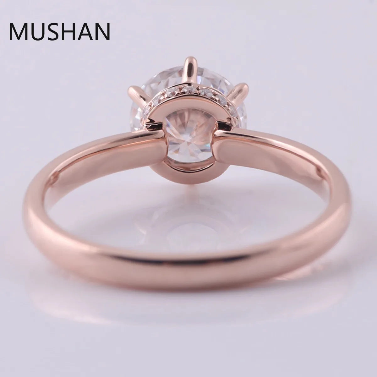 MUSHAN Luxury Custom 14K 18K Gold Rings Band Jewelry With Moissanite Diamond Lab Grown Gemstones Diamond Wedding Ring For Women