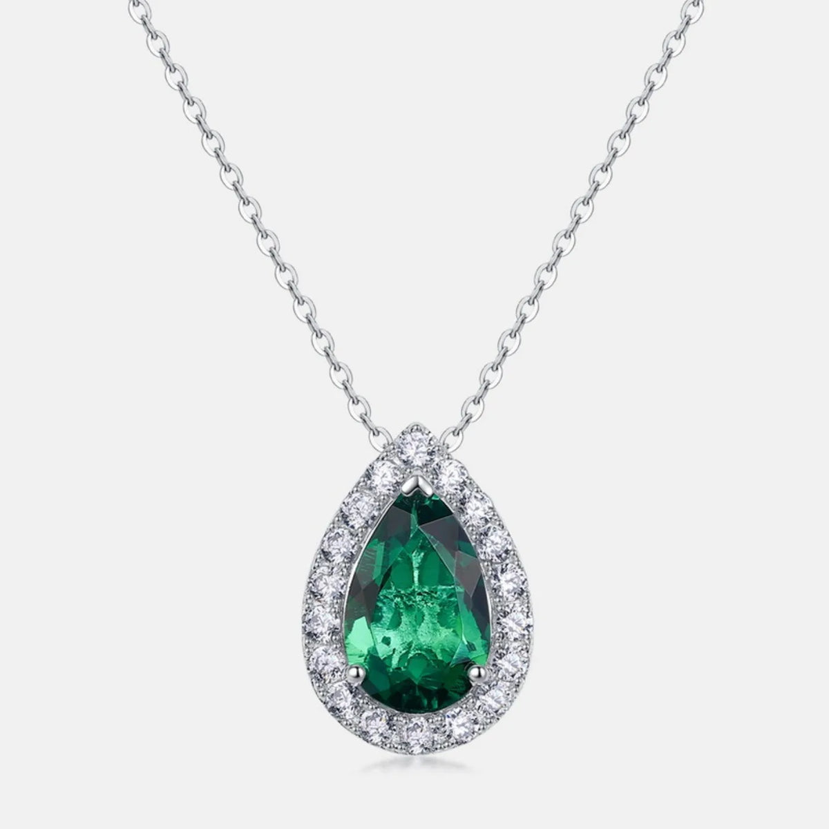 MUSHAN Luxury Jewelry 925 Sterling Silver Chain Pendant Necklace Lab Grown Emerald Ruby Gemstones Necklaces Pendants GRC Jewelry