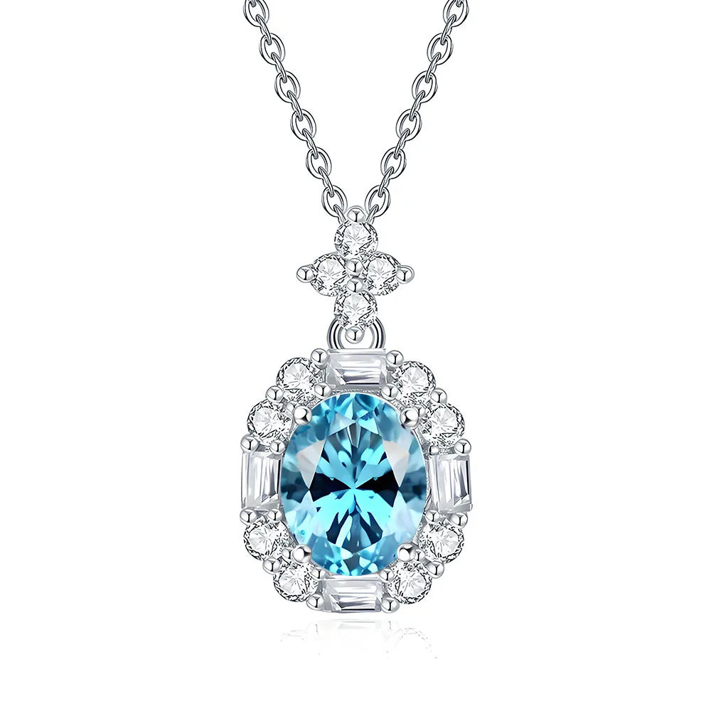 MuShan Jewelry 925 Sterling Silver Necklace Lab Grown Green Emerald Cushion Modern Necklace for Women 18K Gold Plated Necklace