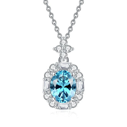 MuShan Jewelry 925 Sterling Silver Necklace Lab Grown Green Emerald Cushion Modern Necklace for Women 18K Gold Plated Necklace