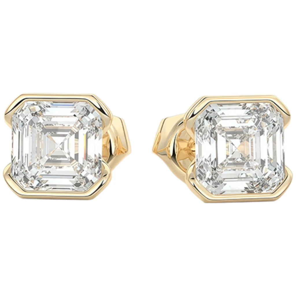 Pendientes de diseño MUSHAN de plata de ley 925, elegantes pendientes ovalados con moissanita color D VVS1, accesorios con diamantes