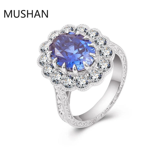 MUSHAN Luxury Custom 14K 18K Gold Rings Band Jewelry With Moissanite Diamond Lab Grown Gemstones Diamond Wedding Ring For Women