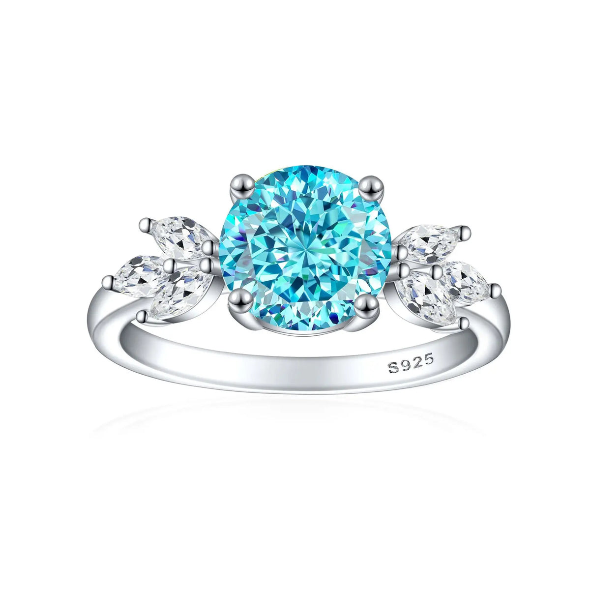 MuShan Jewelry 925 Sterling Silver Ring Wedding Band High Carbon Diamond Engagement Party Chic Style Women Rings Fine Jewelry