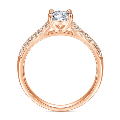 Anillo de plata de ley 925 marca MuShan con circonita cúbica 5A en forma de pera, joyería fina chapada en oro de 18 quilates para prometida, ideal para fiestas