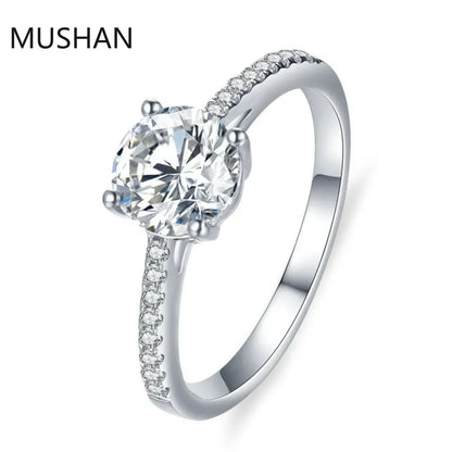 MUSHAN Luxury Custom 14K 18K Gold Rings Band Jewelry With Moissanite Diamond Lab Grown Gemstones Diamond Wedding Ring For Women