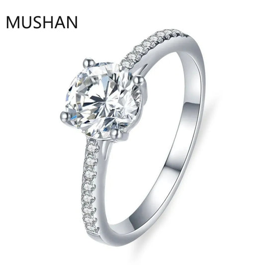 MUSHAN Luxury Custom 14K 18K Gold Rings Band Jewelry With Moissanite Diamond Lab Grown Gemstones Diamond Wedding Ring For Women