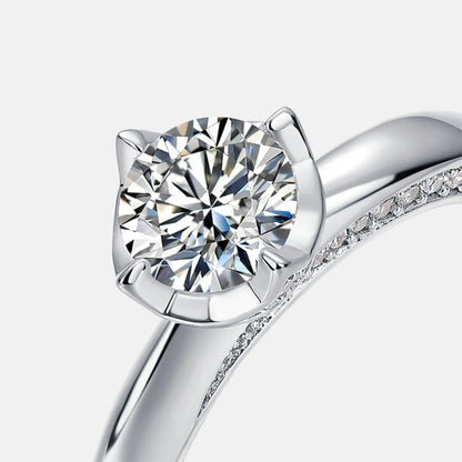 Bague de mariage MUHAN Luxury Jewelry en argent sterling 925, alliance pour femme avec diamant moissanite certifié GRA, couleur D, joaillerie fine