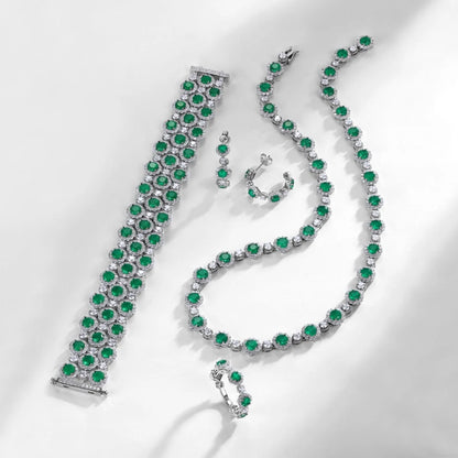 Collier pendentif MUSHAN Luxury Jewelry en argent sterling 925 avec pierres précieuses émeraude et rubis créées en laboratoire, colliers et pendentifs GRC Jewelry