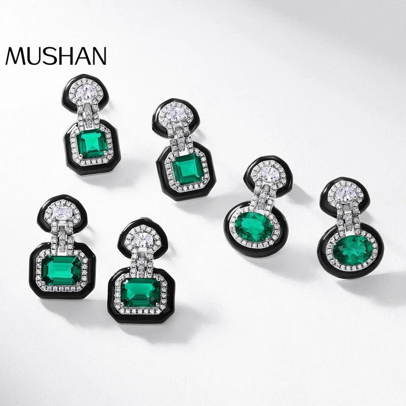 Boucles d'oreilles MuShan Jewelry en argent sterling 925 avec rubis de laboratoire ovale, bijou de fête pour femme, plaqué or 18K, certificat GRC inclus