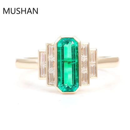 MUSHAN Luxury Custom 14K 18K Gold Rings Band Jewelry With Moissanite Diamond Lab Grown Gemstones Diamond Wedding Ring For Women