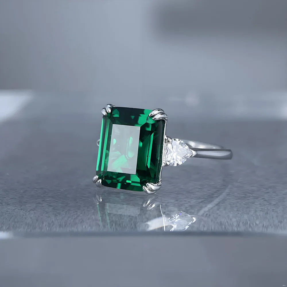 Anillo de boda de plata de ley 925 MuShan Jewelry, anillo para mujer con diamante de alto carbono, estilo vintage, estilo glamuroso, joyería fina