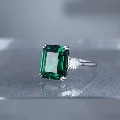 Anillo de boda de plata de ley 925 MuShan Jewelry, anillo para mujer con diamante de alto carbono, estilo vintage, estilo glamuroso, joyería fina