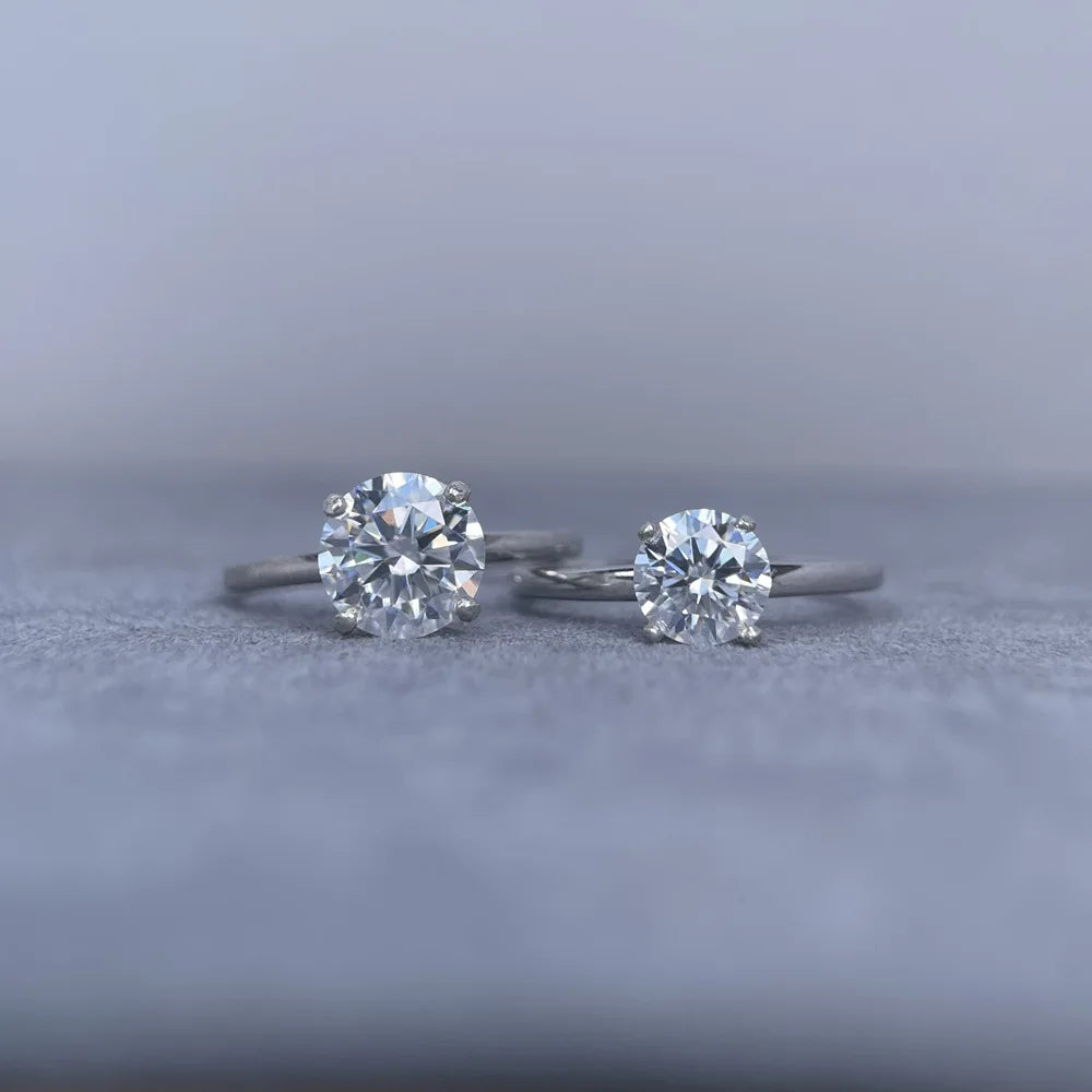 MuShan Luxury Jewelry 925 Sterling Silver Ring VVS Moissanite Minimalist Ring Ladies 18K Gold Plated MST Patent Jewellery