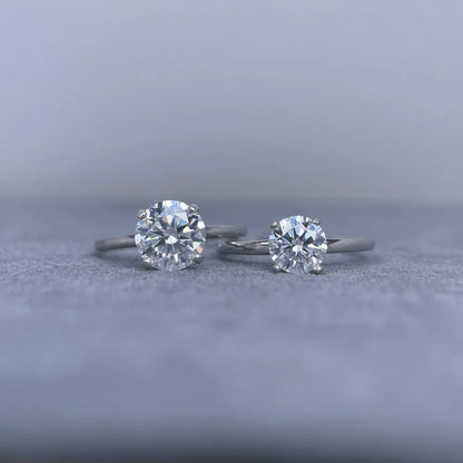 MuShan Luxury Jewelry 925 Sterling Silver Ring VVS Moissanite Minimalist Ring Ladies 18K Gold Plated MST Patent Jewellery